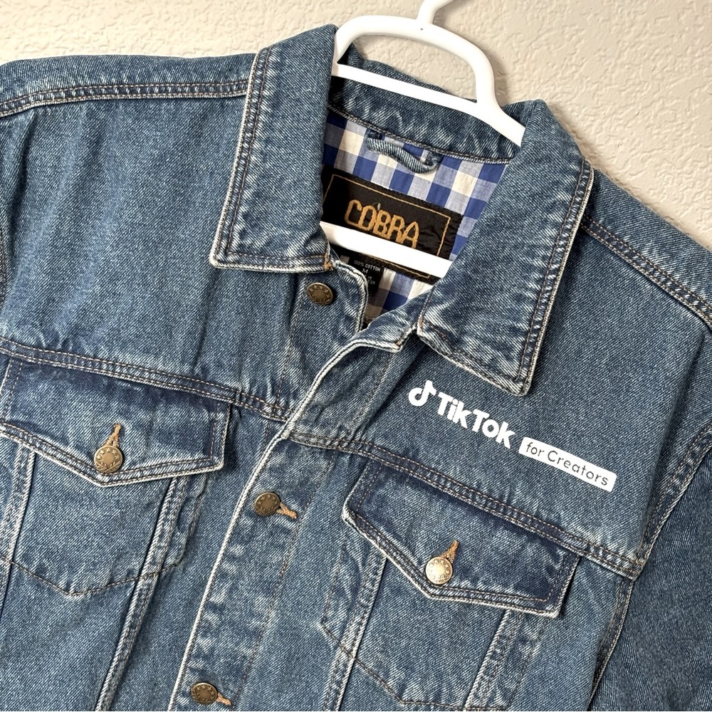 TikTok For Creators Denim Jacket Size M